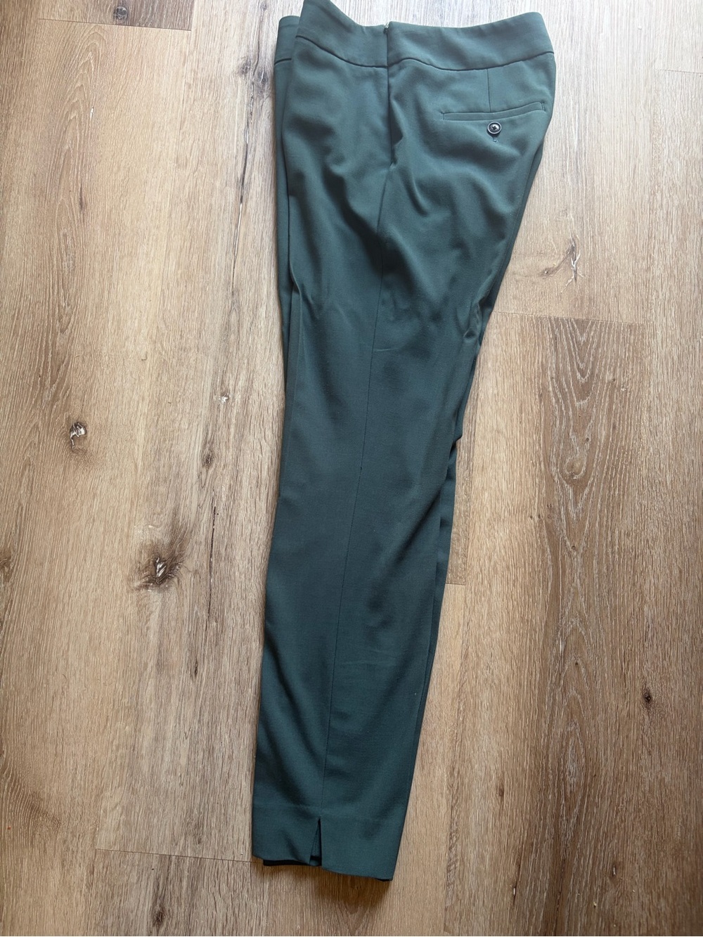 Womens Teal Green Tailored Suit Pants - Picture 3 of 5